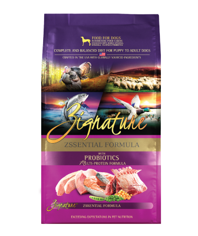 Zignature Grain Free Zssential Formula with Probiotics Dog Dry Food | Hypoallergenic, Tear Stains, Sensitive Stomach